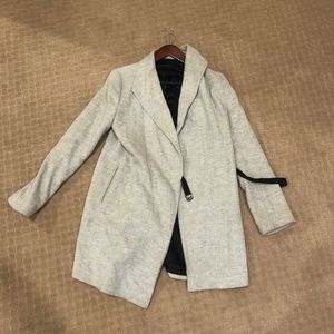 Zara grey wool wrap coat